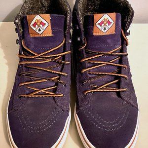 Vans SK8-HI MTE-1 SHOE - Blue Suede Upper -  6.0 big kids / 7.5 womens